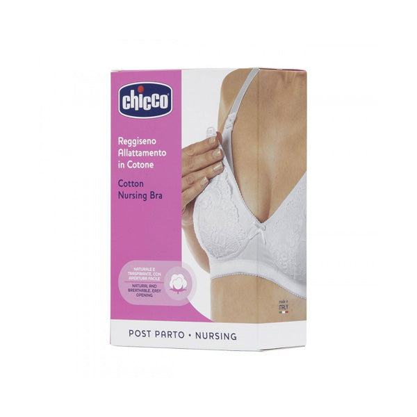 CHICCO NURSING COTTON BRA WHITE